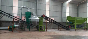 How much space does a small organic fertilizer production line need?